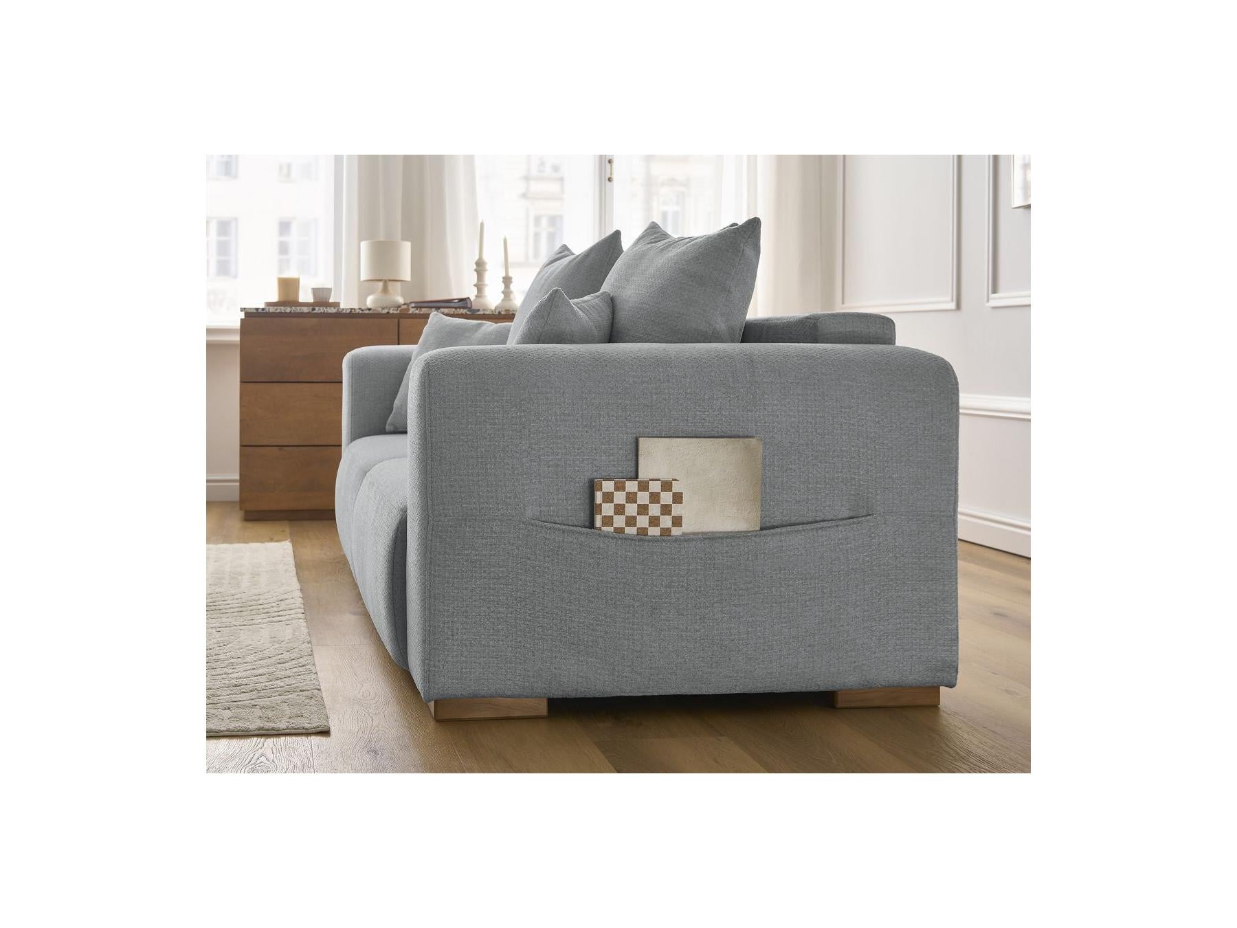 Fixed Straight 2-Seater Sofa - Sidonie - Mottled Fabric