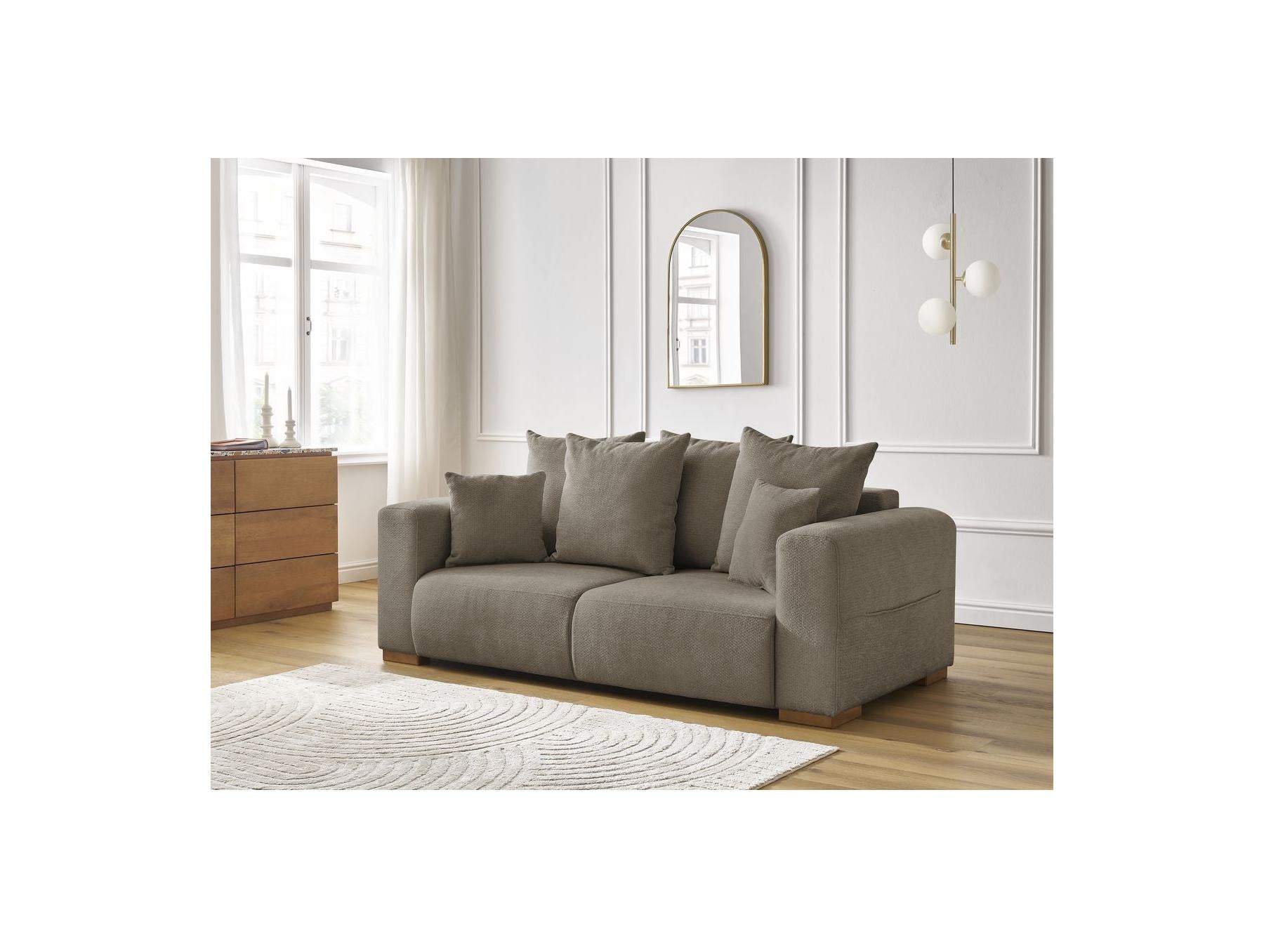 Fixed Straight 2-Seater Sofa - Sidonie - Mottled Fabric