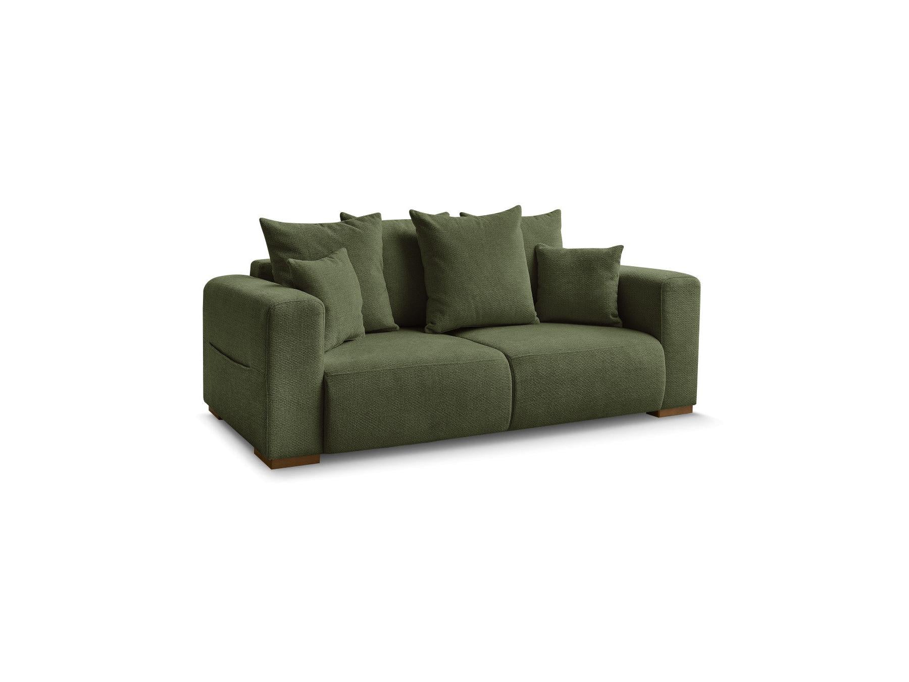 Fixed Straight 2-Seater Sofa - Sidonie - Mottled Fabric