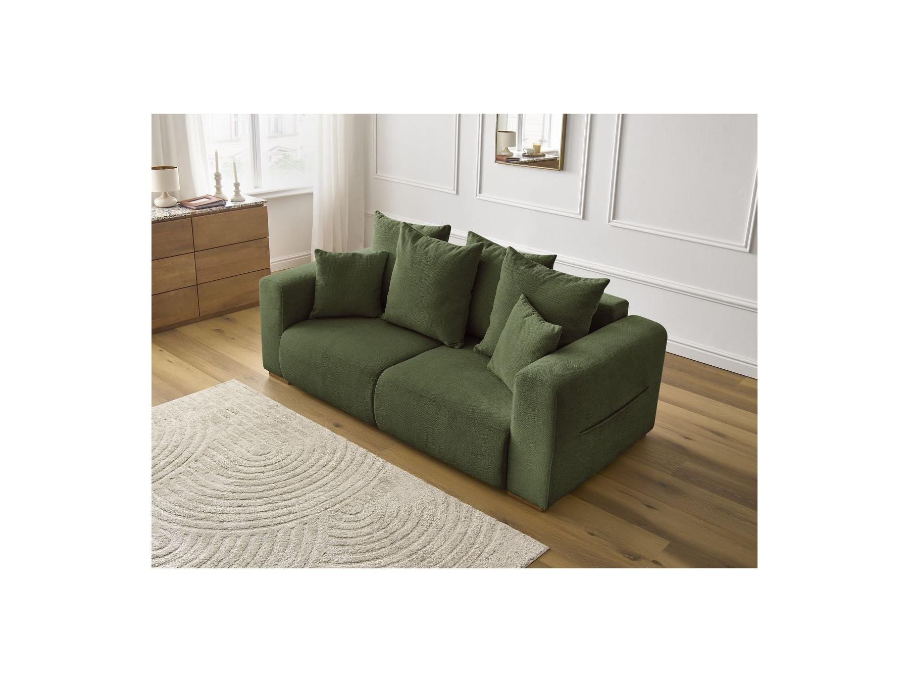 Fixed Straight 2-Seater Sofa - Sidonie - Mottled Fabric