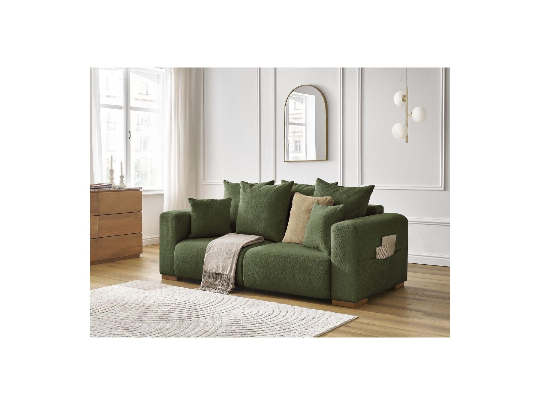 Fixed Straight 2-Seater Sofa - Sidonie - Mottled Fabric