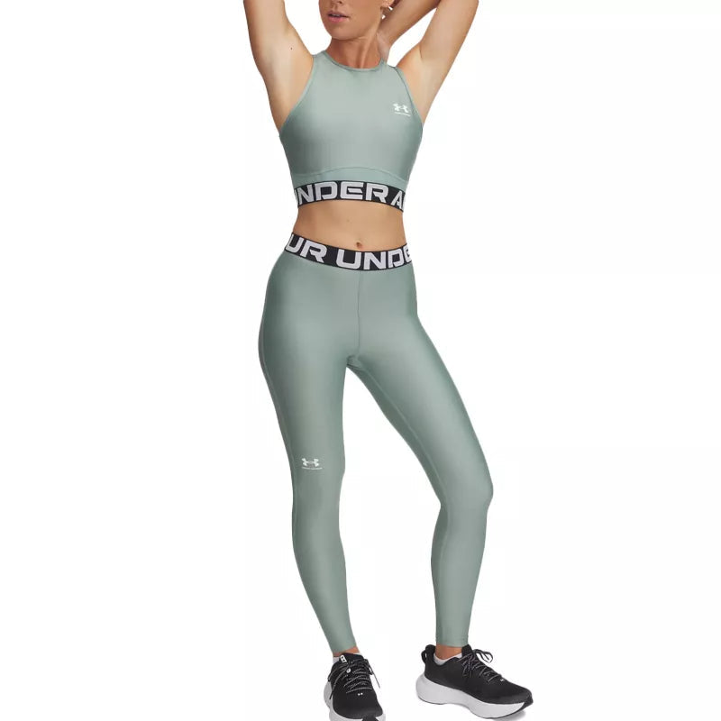Legging Heatgear - Vert/Blanc - Femme