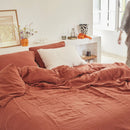 Comforter Cover 100% Linen - Terracotta