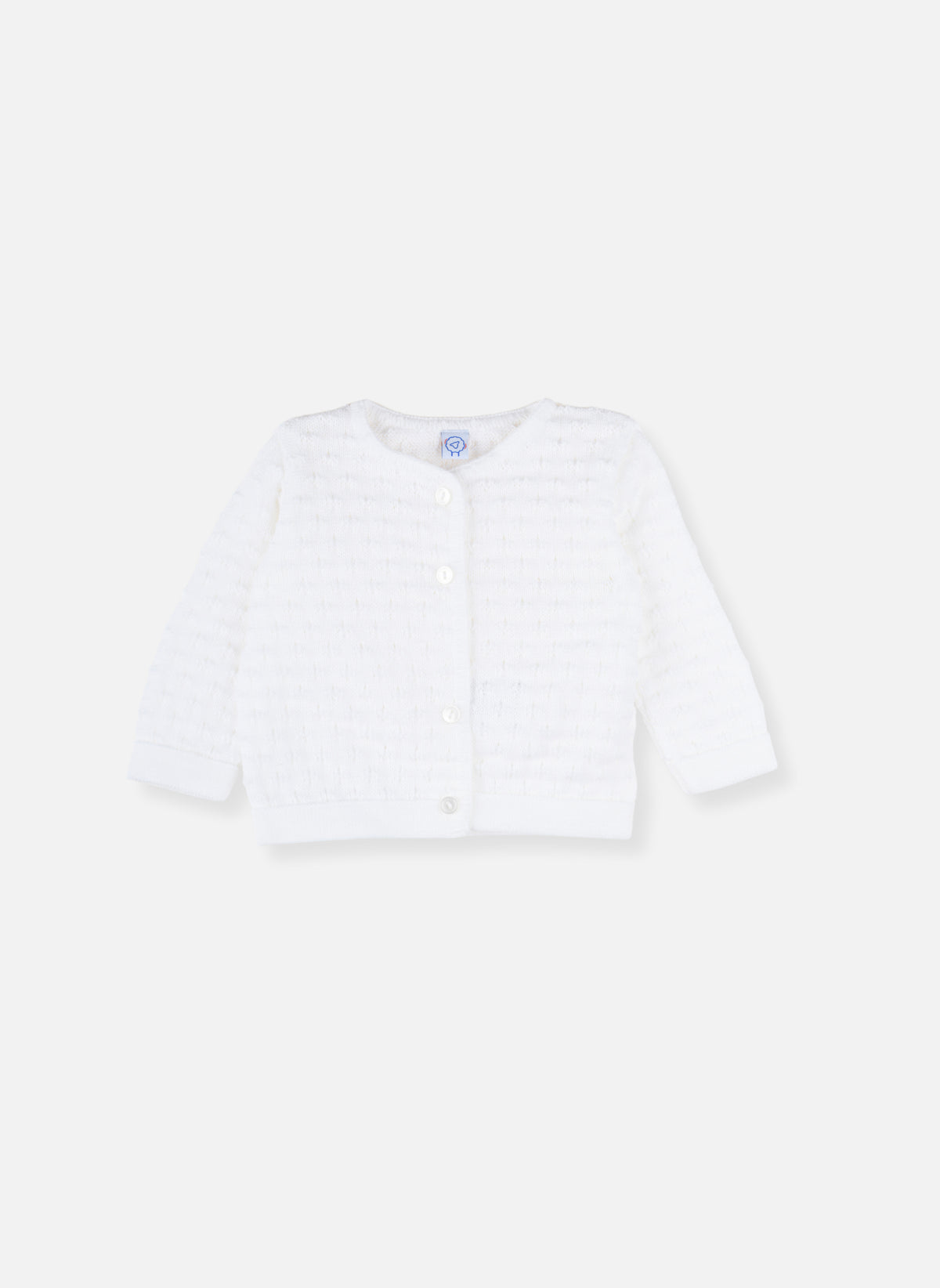 Brassières Gilet Bébé En Maille Bubble - Blanc