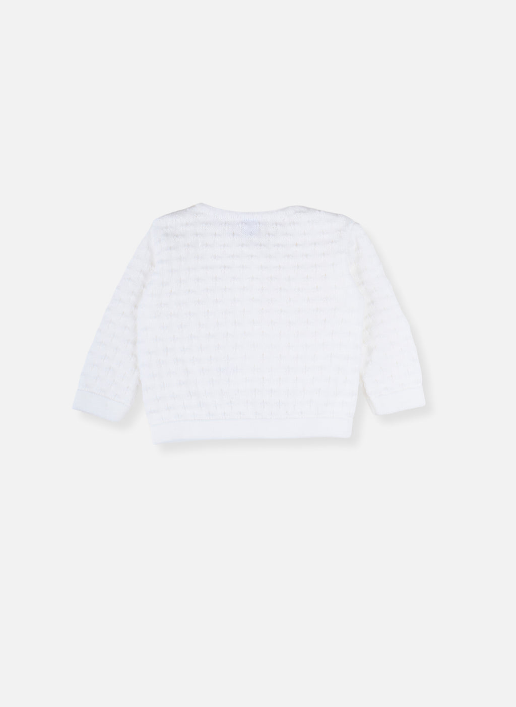 Brassières Gilet Bébé En Maille Bubble - Blanc