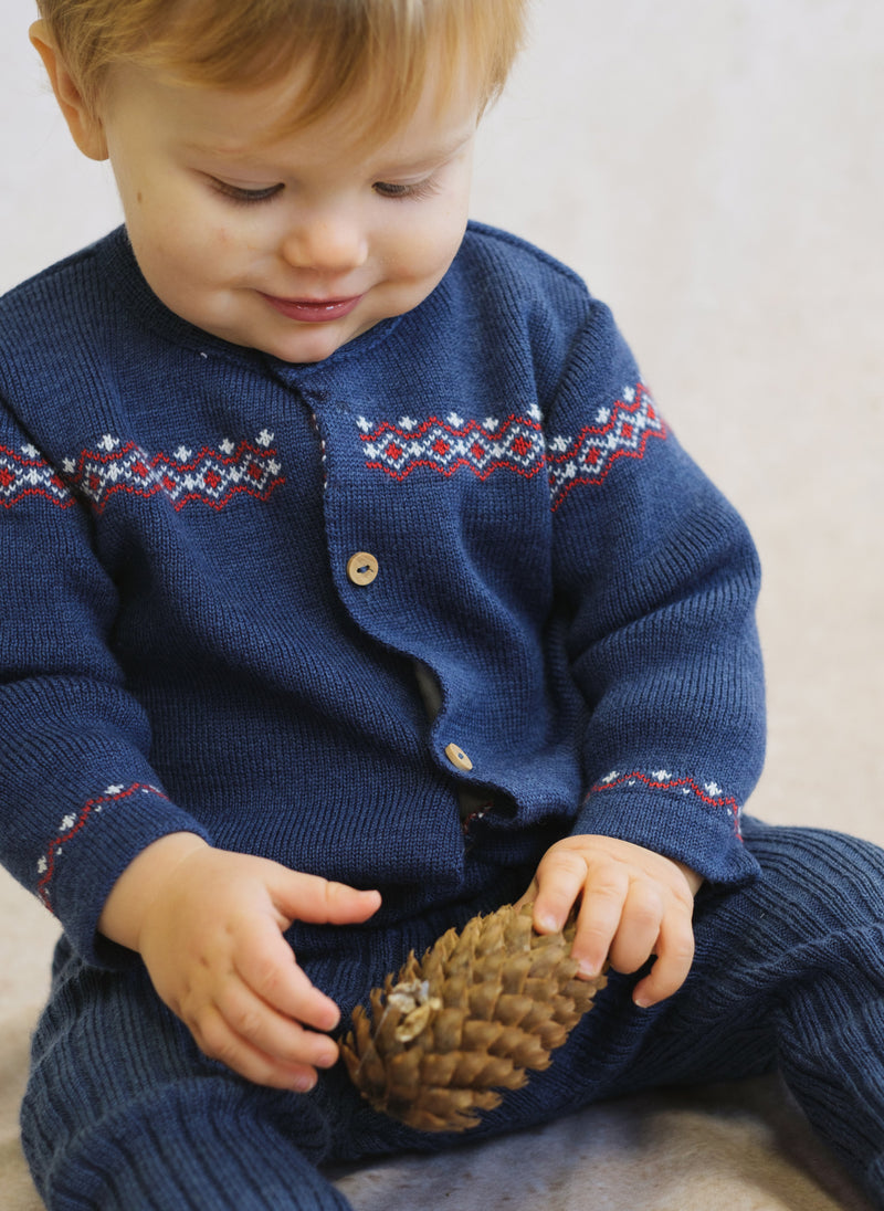 Gilet En Laine Mélangée - Chamonix - Bleu Gris