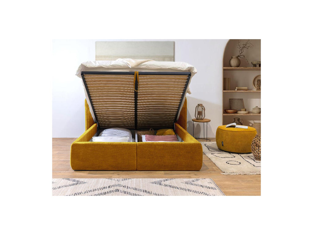 Louise - Ottoman Bed with Padded Headboard