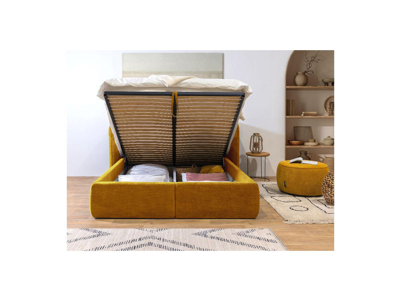 Louise - Storage Bed With Upholstered Headboard