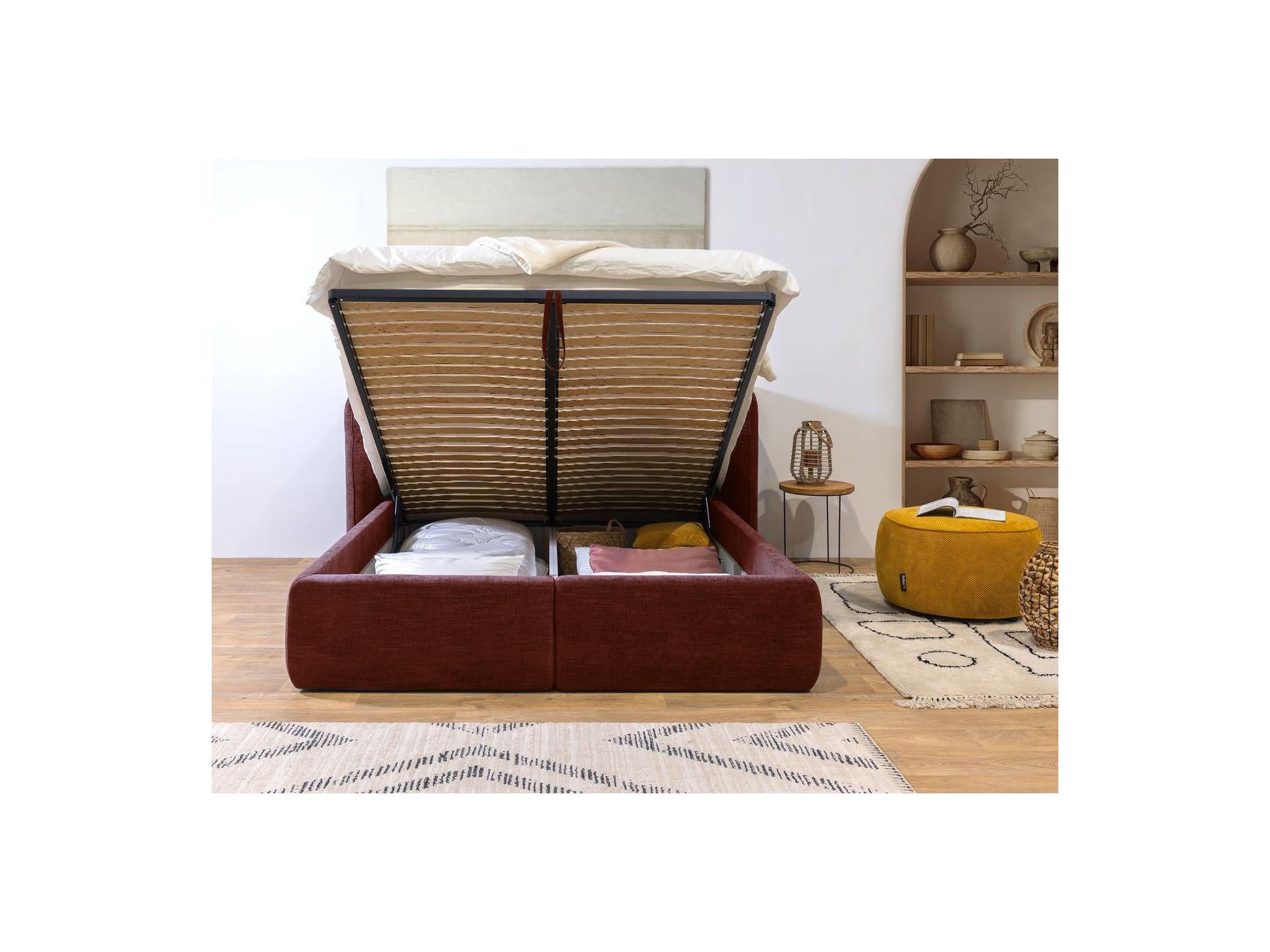 Louise - Ottoman Bed with Padded Headboard