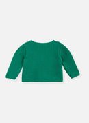 Cardigan En Coton Bio - Vert Billard