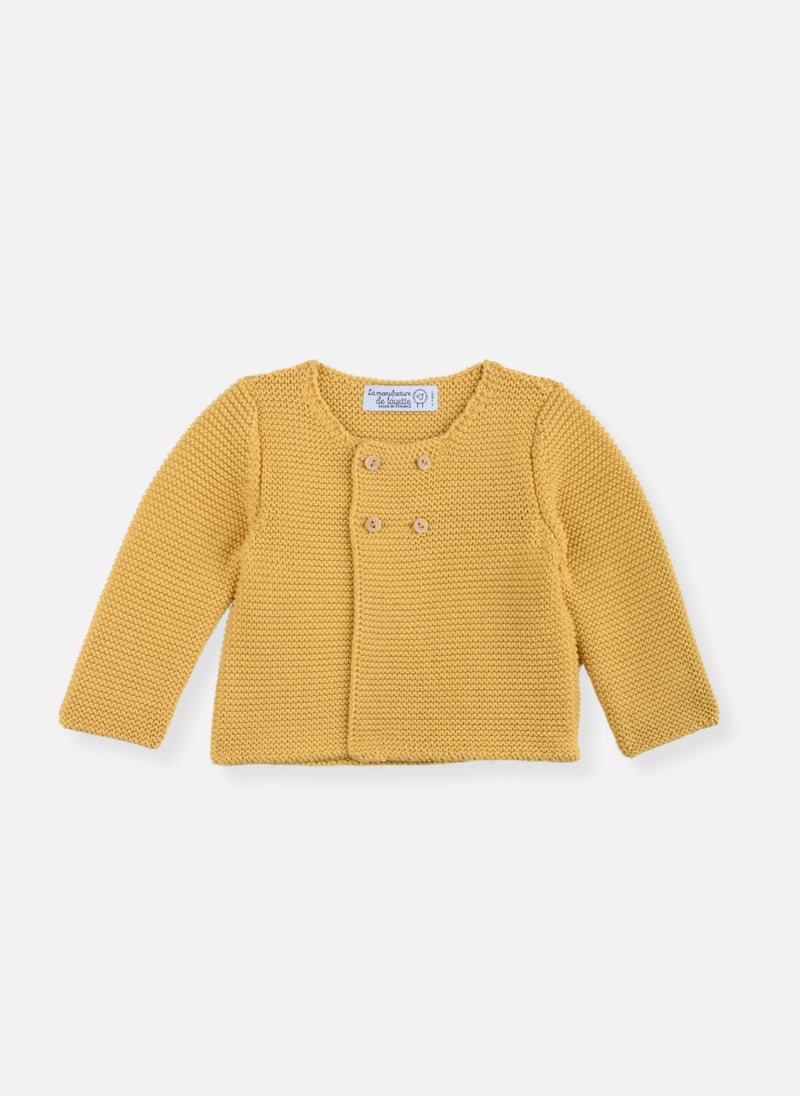Organic Cotton Cardigan - Mustard