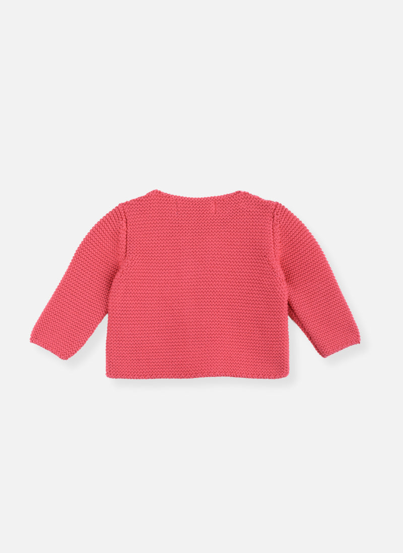 Cardigan En Coton Bio - Corail