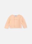 Organic Cotton Cardigan - Salmon