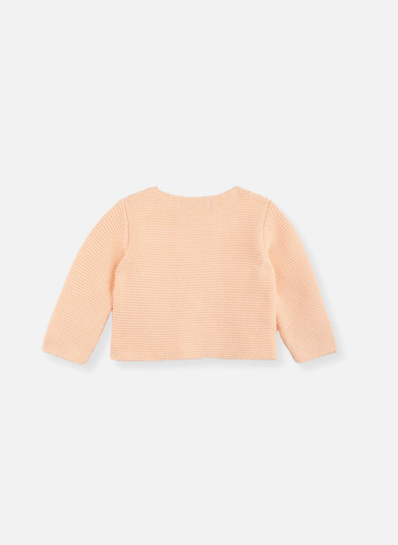 Organic Cotton Cardigan - Salmon