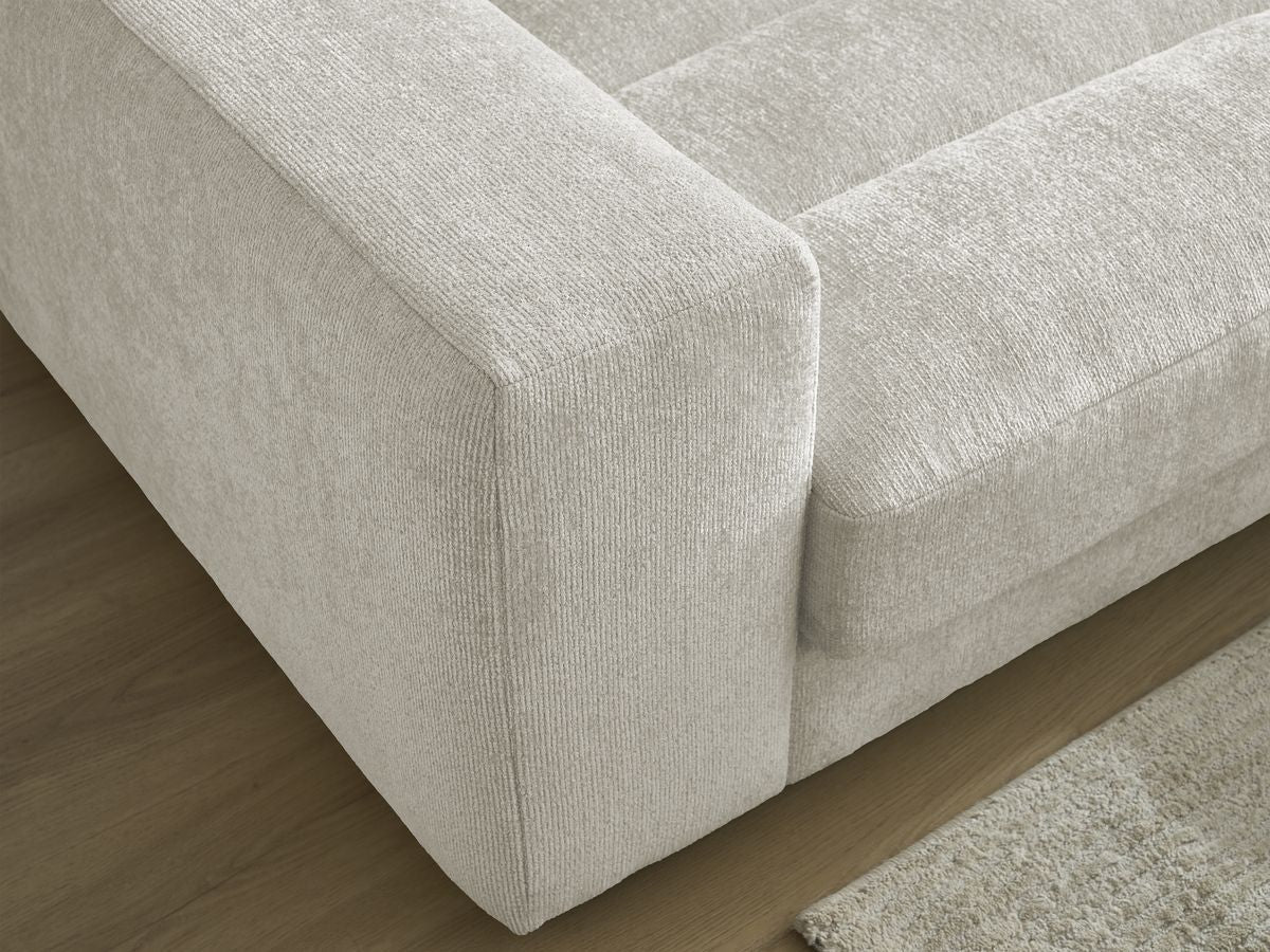 Sierra - Canapé Droit Fixe 3 Places - Tissu Texturé