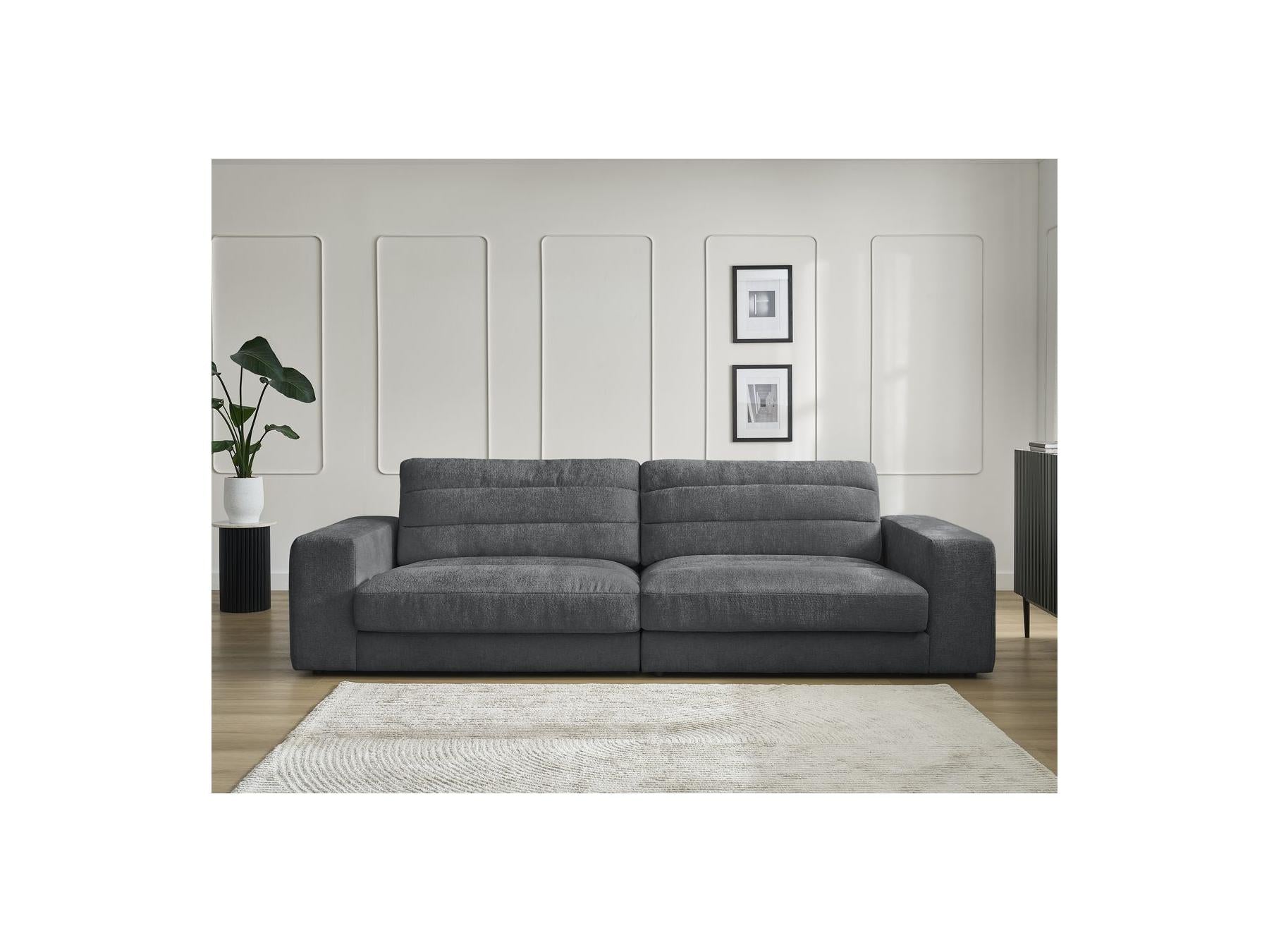 Sierra - Canapé Droit Fixe 3 Places - Tissu Texturé