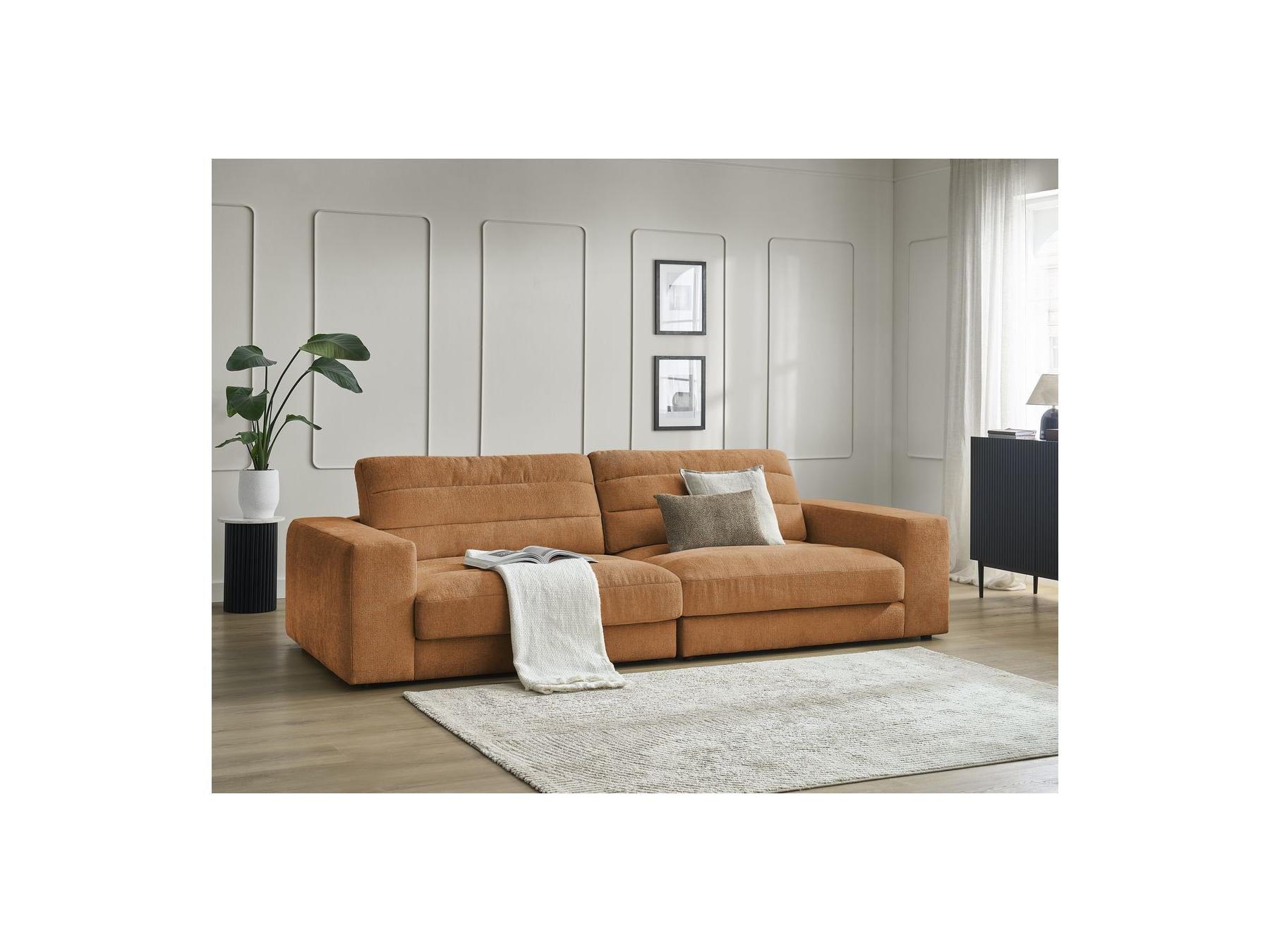 Sierra - Canapé Droit Fixe 3 Places - Tissu Texturé