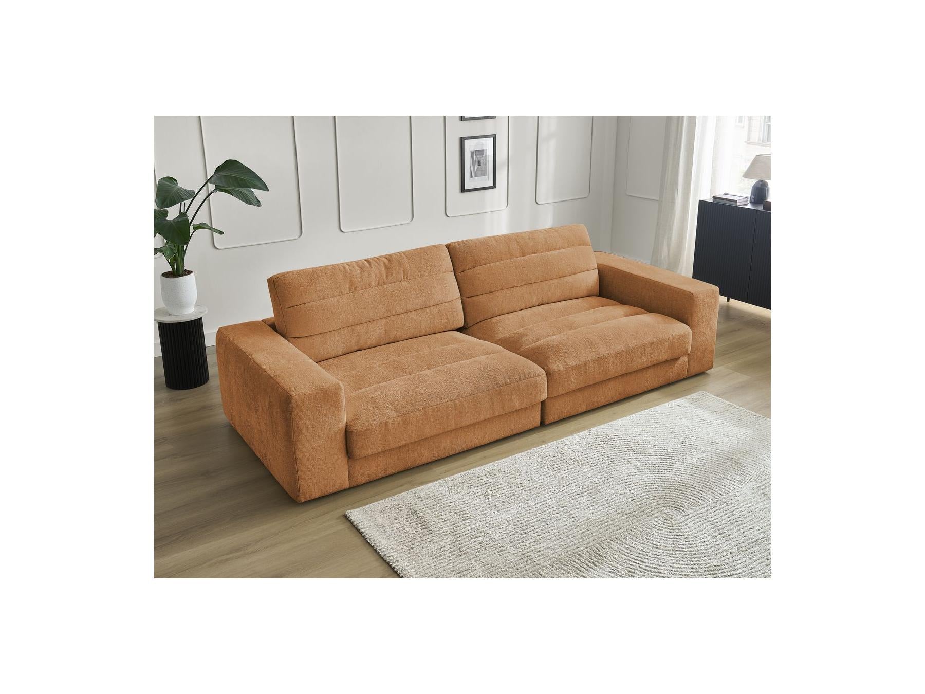 Sierra - Canapé Droit Fixe 3 Places - Tissu Texturé
