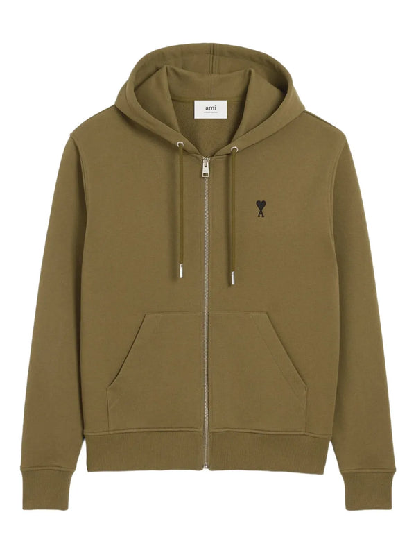 Sweat à capuche zippé Ami De Coeur – Ami Paris – Bronze