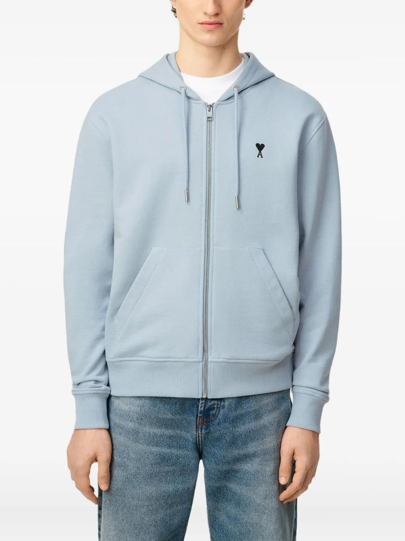 Sweat à capuche zippé Ami De Coeur – Ami Paris – Sky