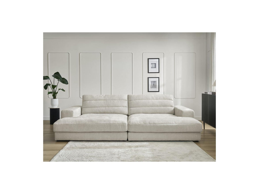 Sierra - Canapé Droit Fixe 4 Places Assise Profonde - Tissu Texturé