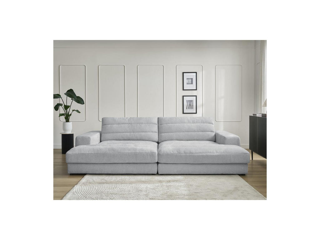 Sierra - Canapé Droit Fixe 4 Places Assise Profonde - Tissu Texturé
