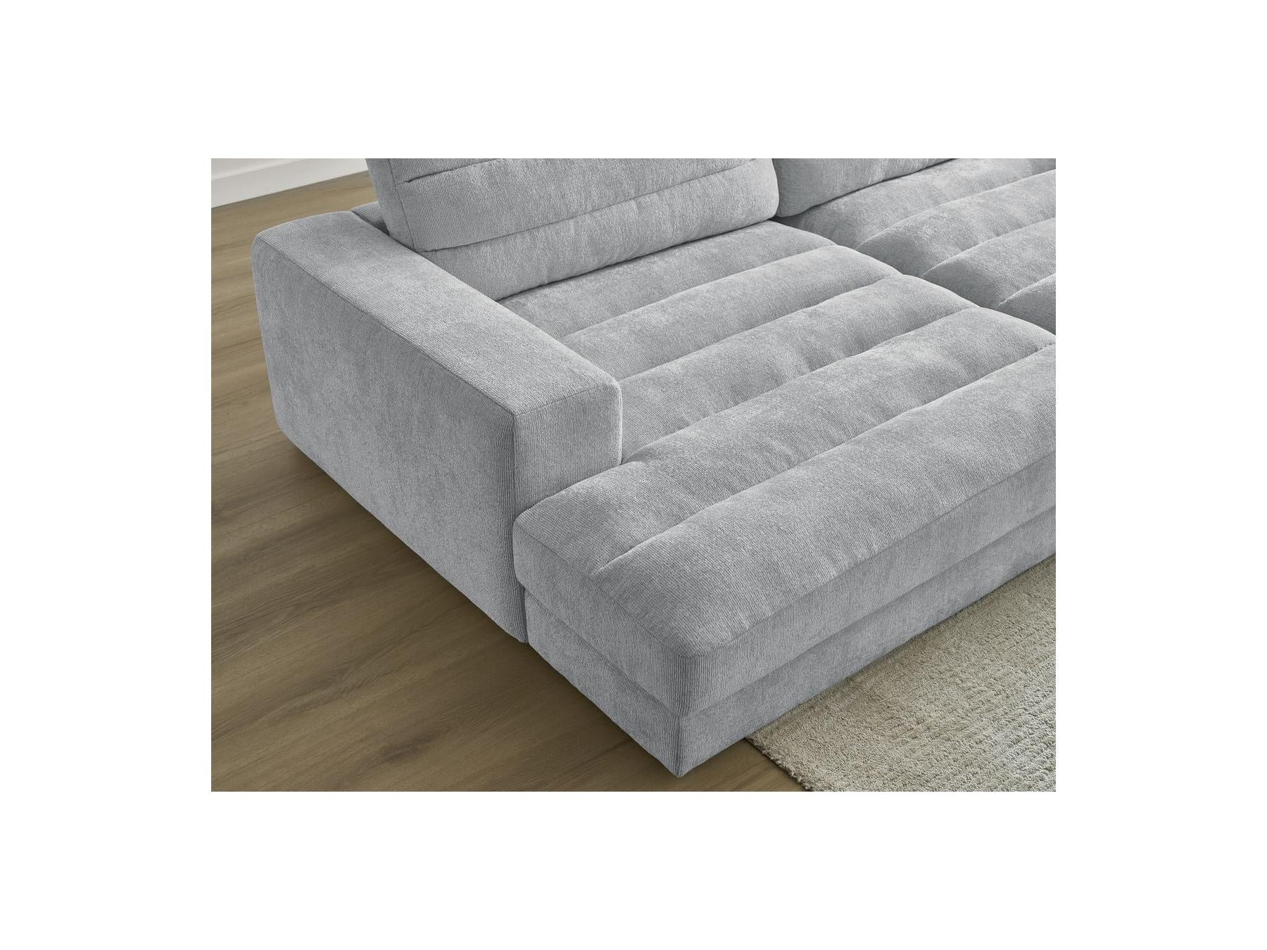 Sierra - Canapé Droit Fixe 4 Places Assise Profonde - Tissu Texturé