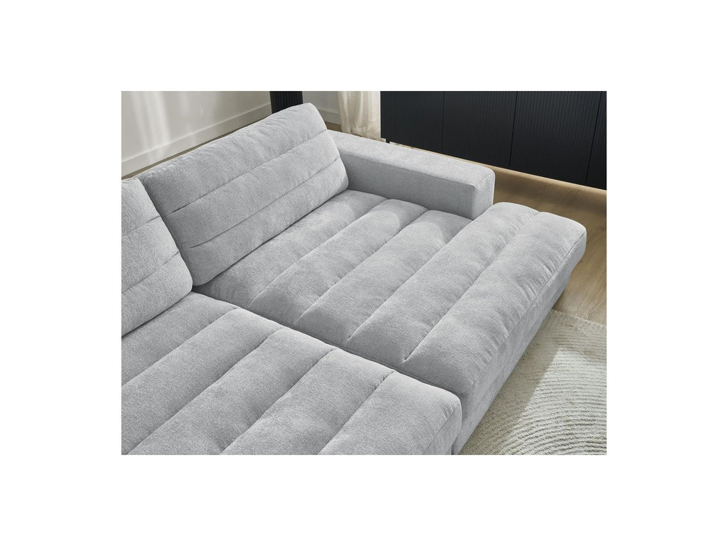 Sierra - Canapé Droit Fixe 4 Places Assise Profonde - Tissu Texturé