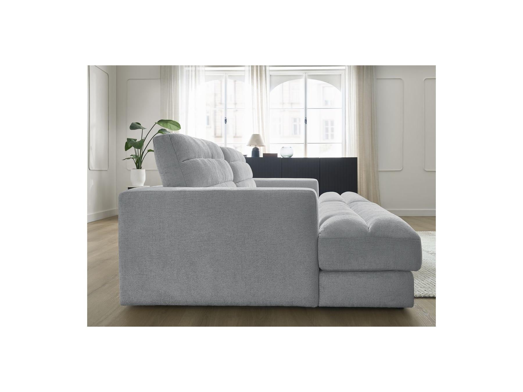 Sierra - Canapé Droit Fixe 4 Places Assise Profonde - Tissu Texturé