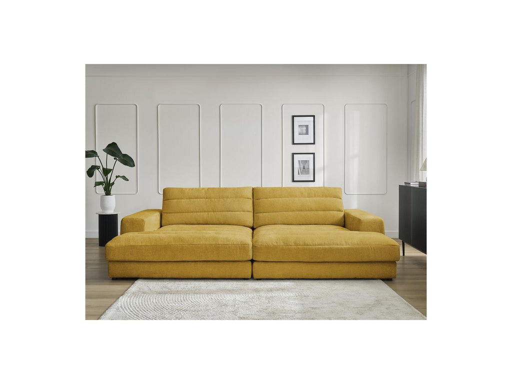 Sierra - Canapé Droit Fixe 4 Places Assise Profonde - Tissu Texturé