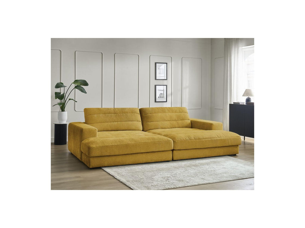 Sierra - Canapé Droit Fixe 4 Places Assise Profonde - Tissu Texturé