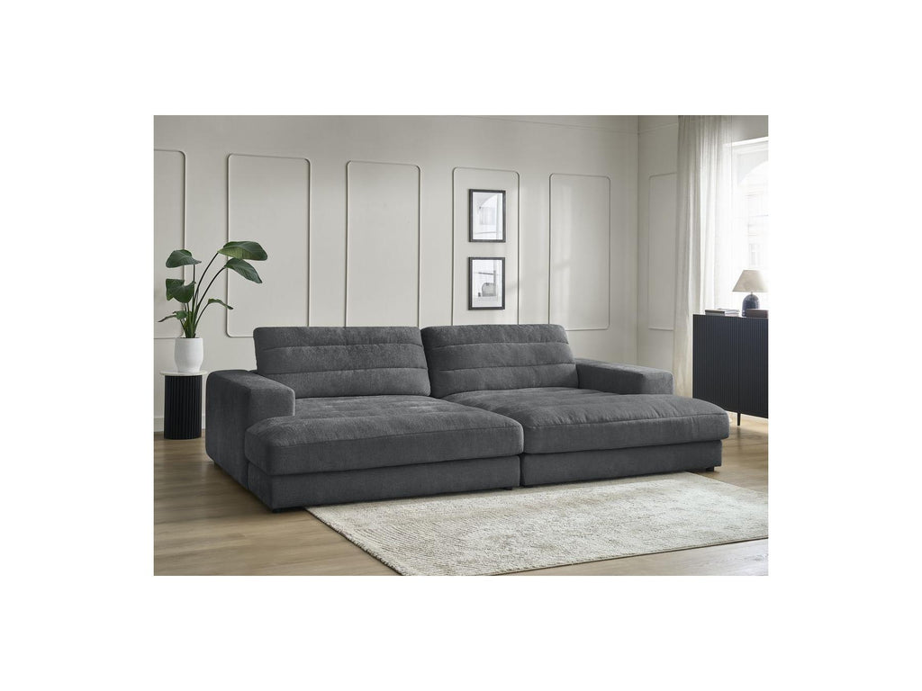 Sierra - Canapé Droit Fixe 4 Places Assise Profonde - Tissu Texturé