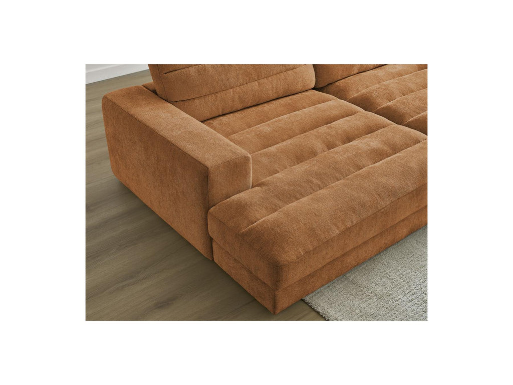 Sierra - Canapé Droit Fixe 4 Places Assise Profonde - Tissu Texturé