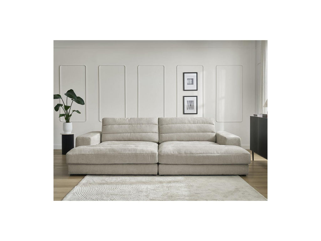 Sierra - Canapé Droit Fixe 4 Places Assise Profonde - Tissu Texturé