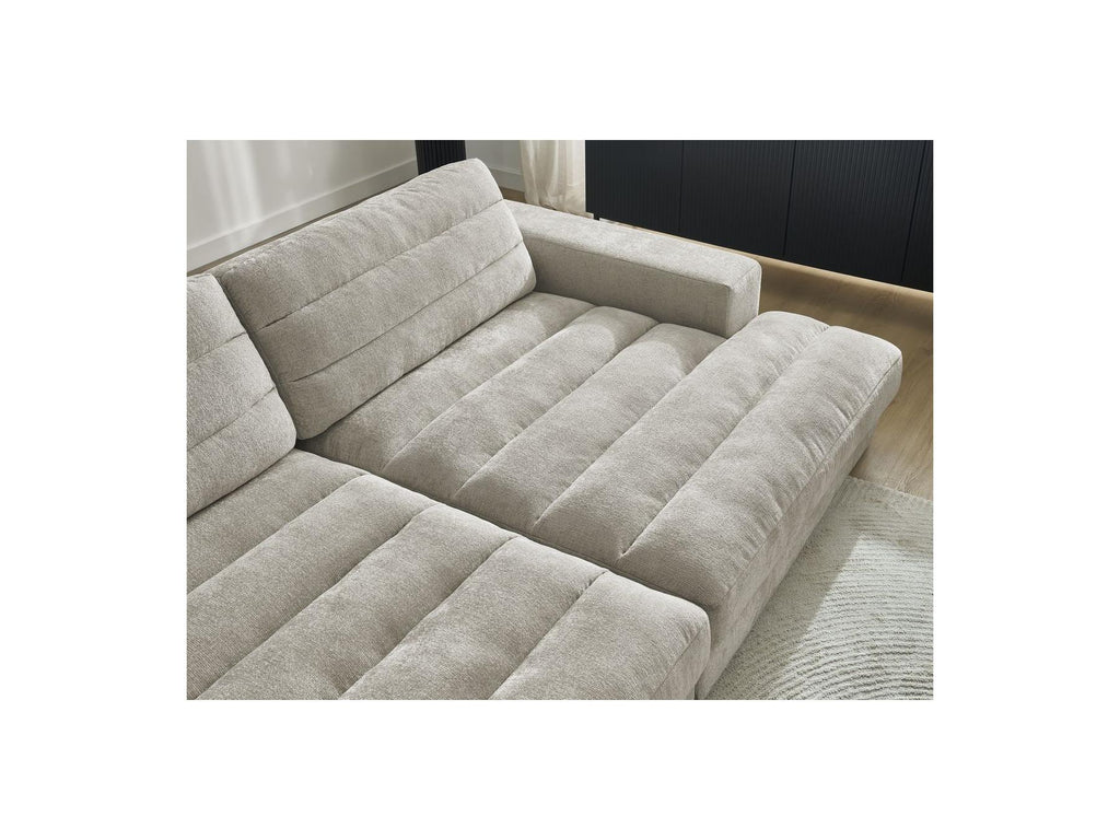 Sierra - Canapé Droit Fixe 4 Places Assise Profonde - Tissu Texturé