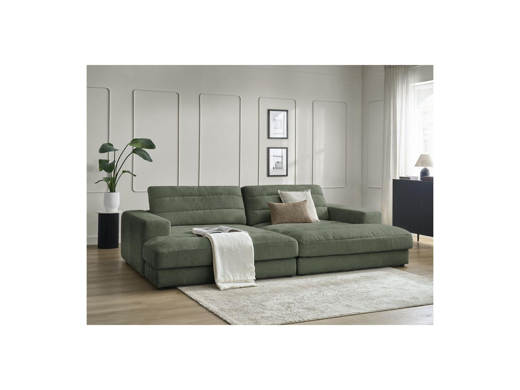 Sierra - Canapé Droit Fixe 4 Places Assise Profonde - Tissu Texturé