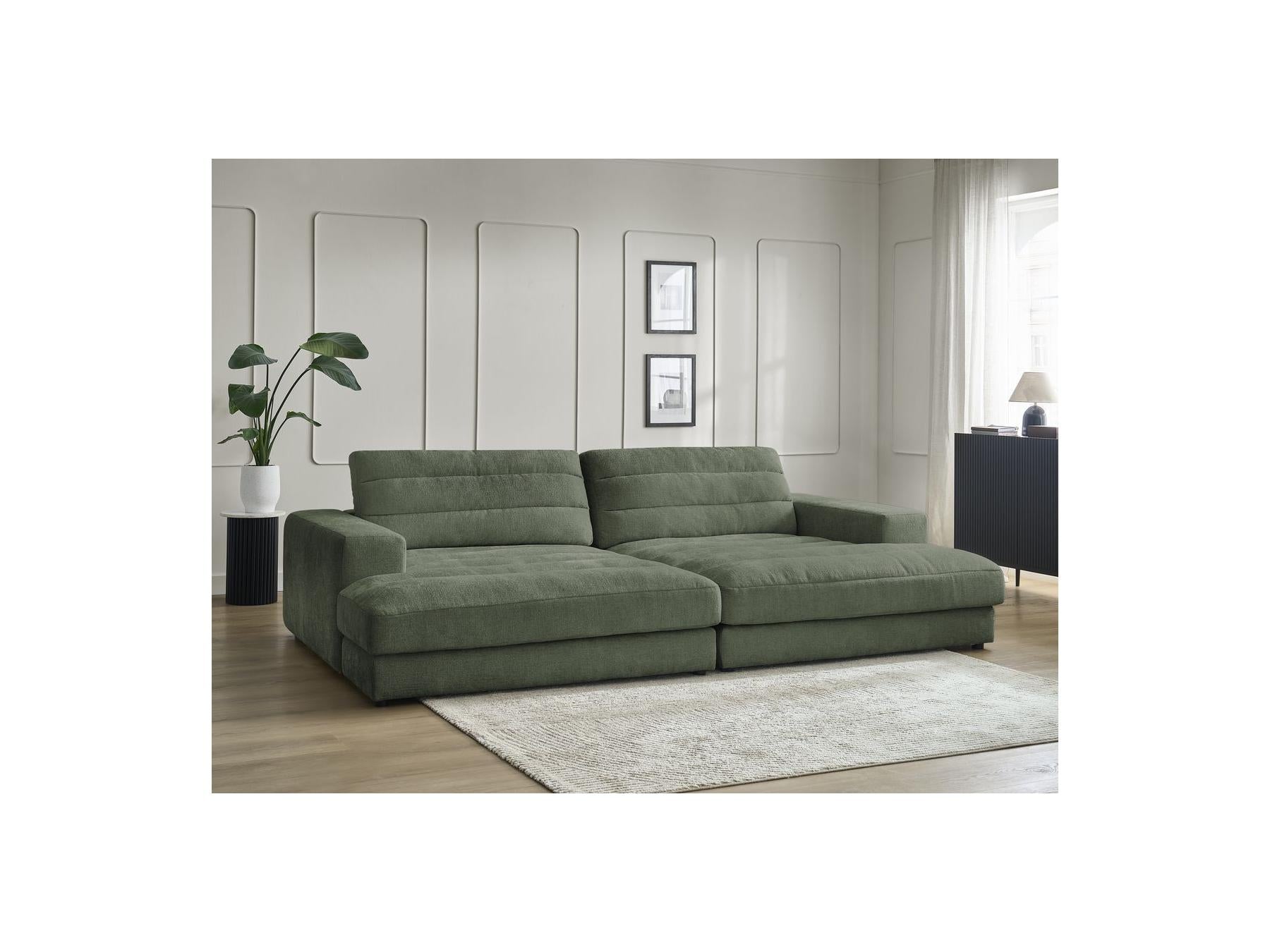 Sierra - Canapé Droit Fixe 4 Places Assise Profonde - Tissu Texturé