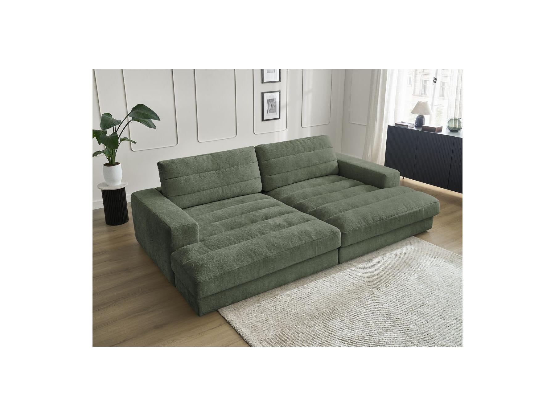 Sierra - Canapé Droit Fixe 4 Places Assise Profonde - Tissu Texturé