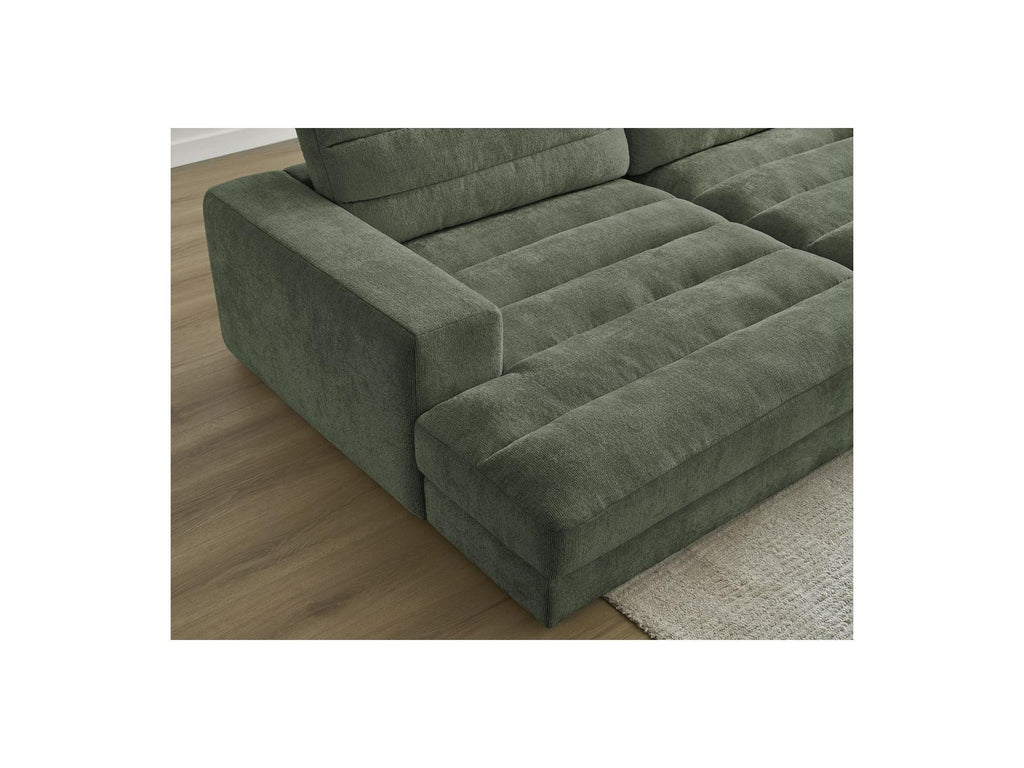 Sierra - Canapé Droit Fixe 4 Places Assise Profonde - Tissu Texturé