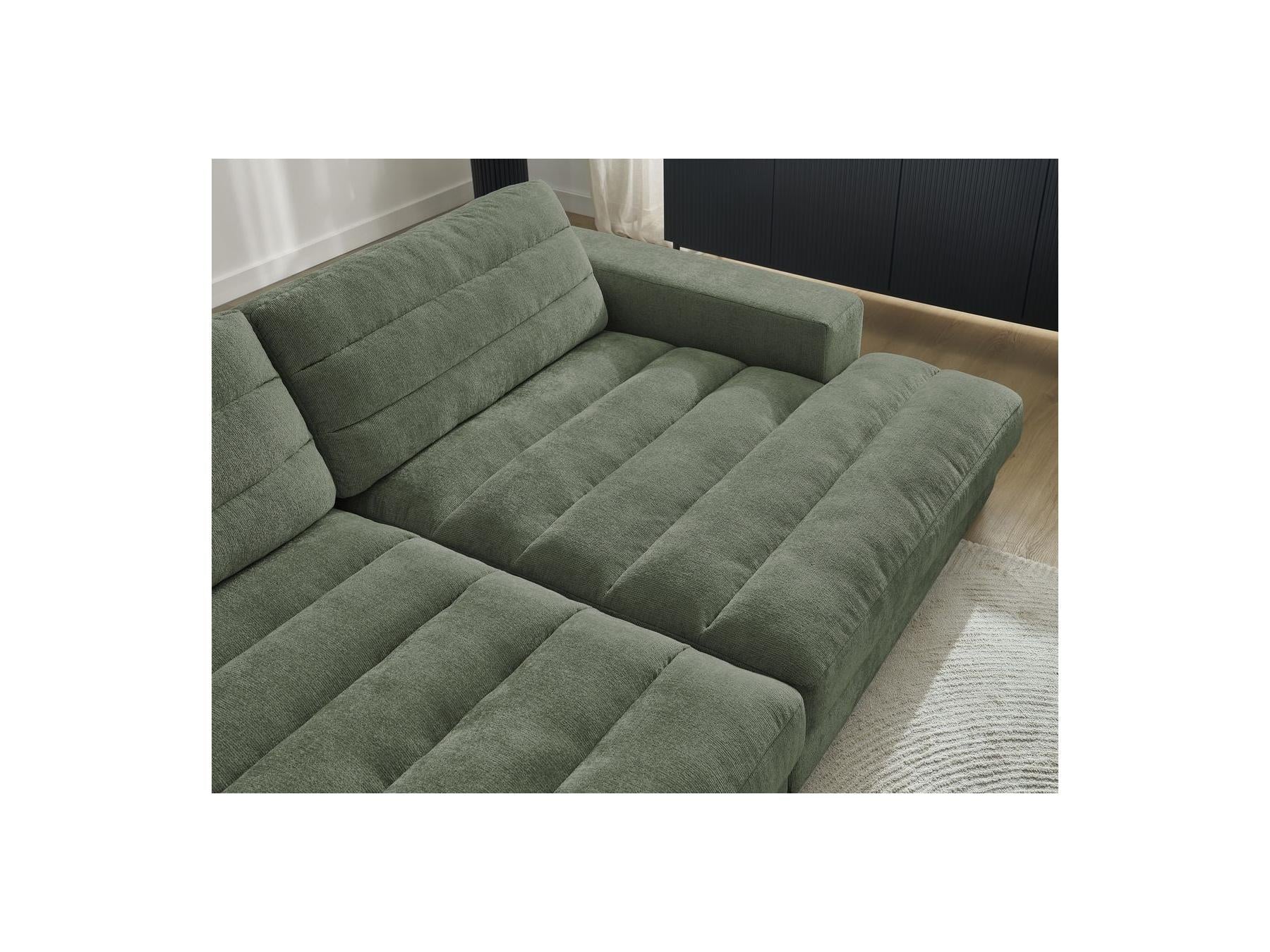Sierra - Canapé Droit Fixe 4 Places Assise Profonde - Tissu Texturé