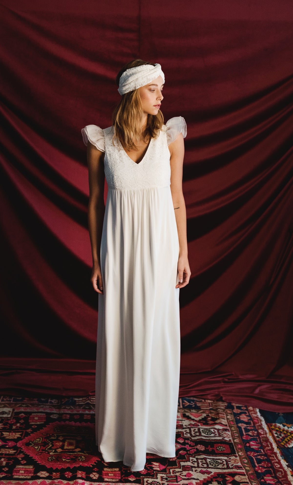 Sublime Long Dress - White Silk