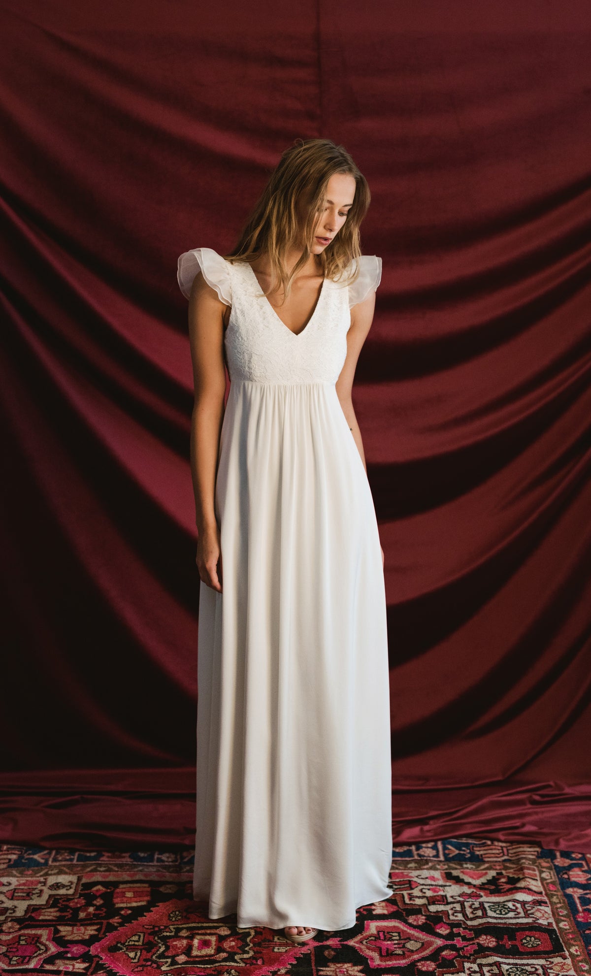 Sublime Long Dress - White Silk