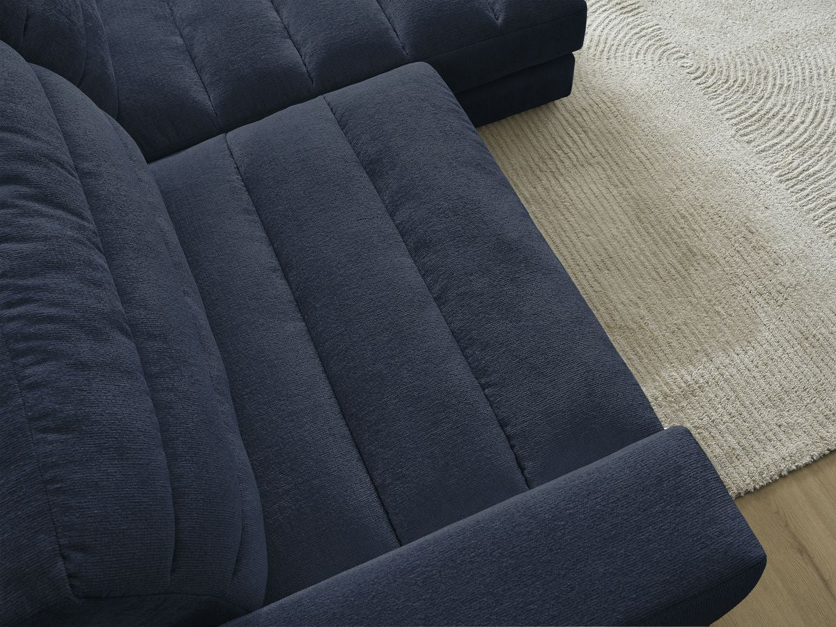 Sierra - Canapé D'Angle Fixe - Tissu Texturé - Angle Droit