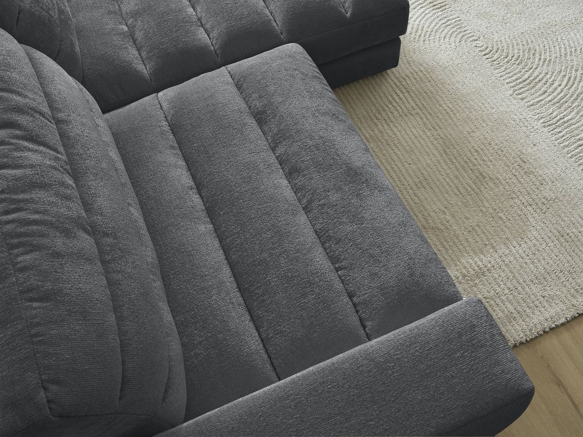 Sierra - Canapé D'Angle Fixe - Tissu Texturé - Angle Droit