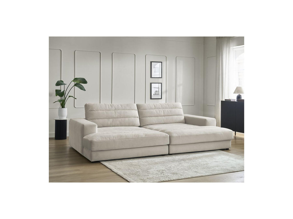 Sierra - Canapé Droit Fixe 4 Places Assise Profonde - Velours