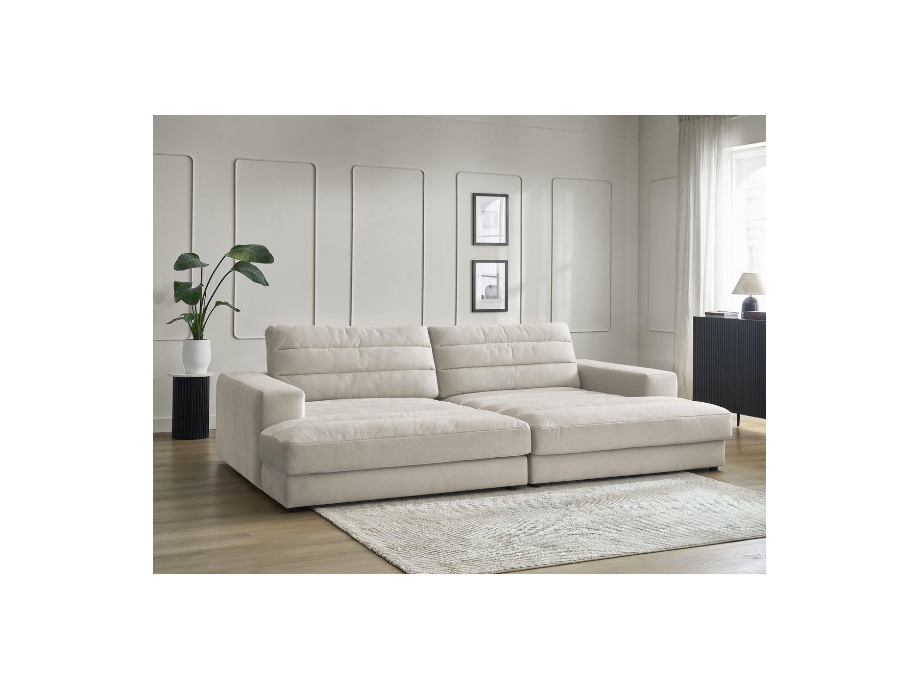 Sierra - Canapé Droit Fixe 4 Places Assise Profonde - Velours