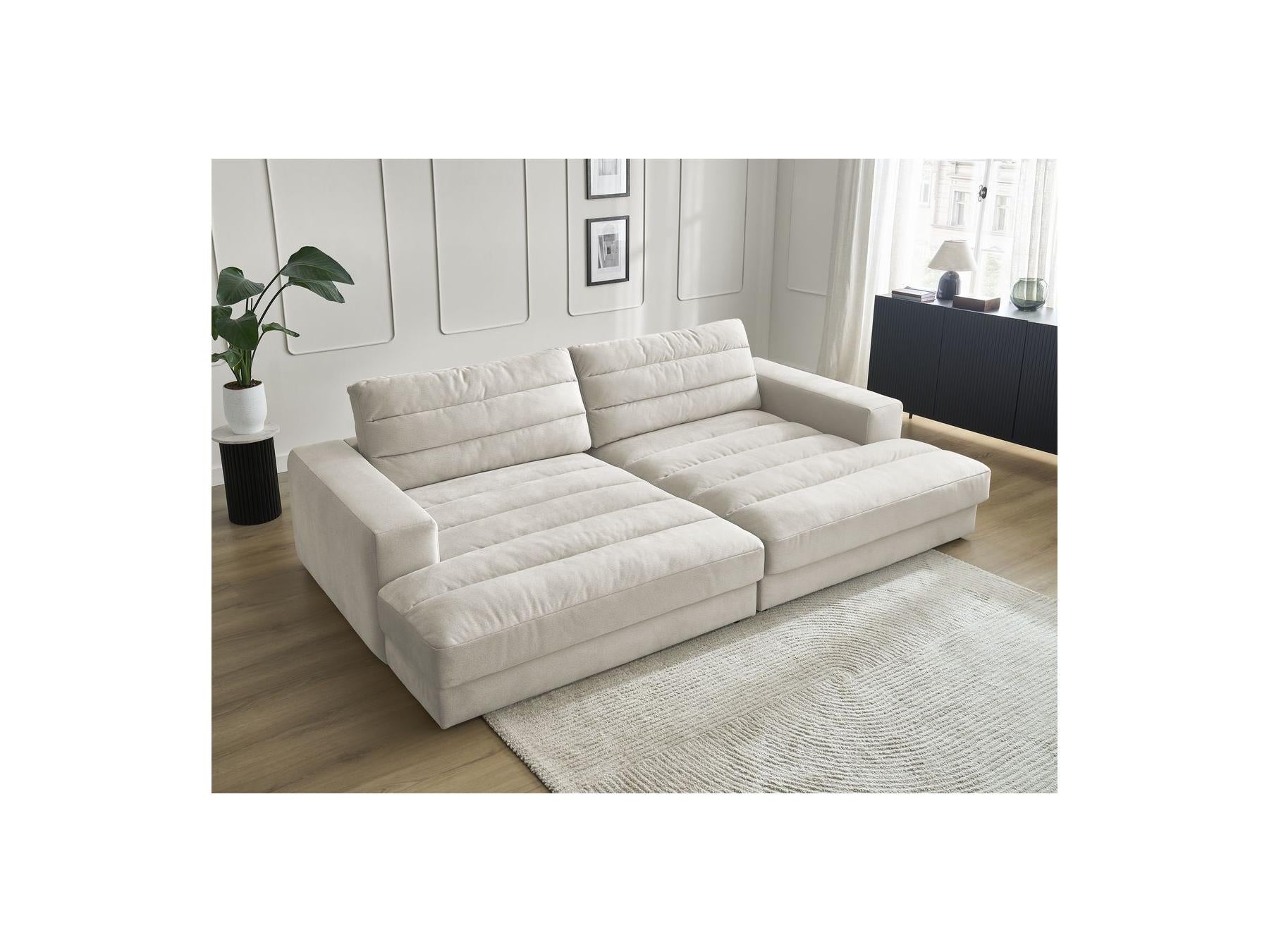 Sierra - Canapé Droit Fixe 4 Places Assise Profonde - Velours