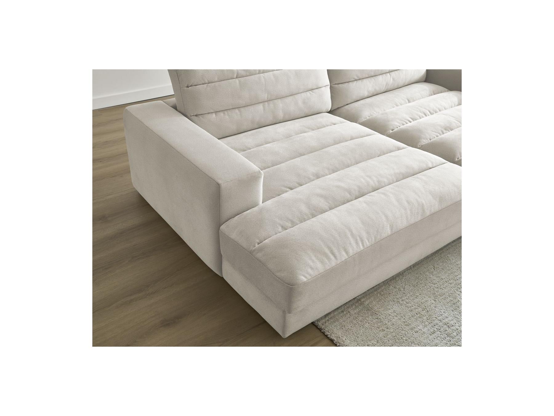 Sierra - Canapé Droit Fixe 4 Places Assise Profonde - Velours