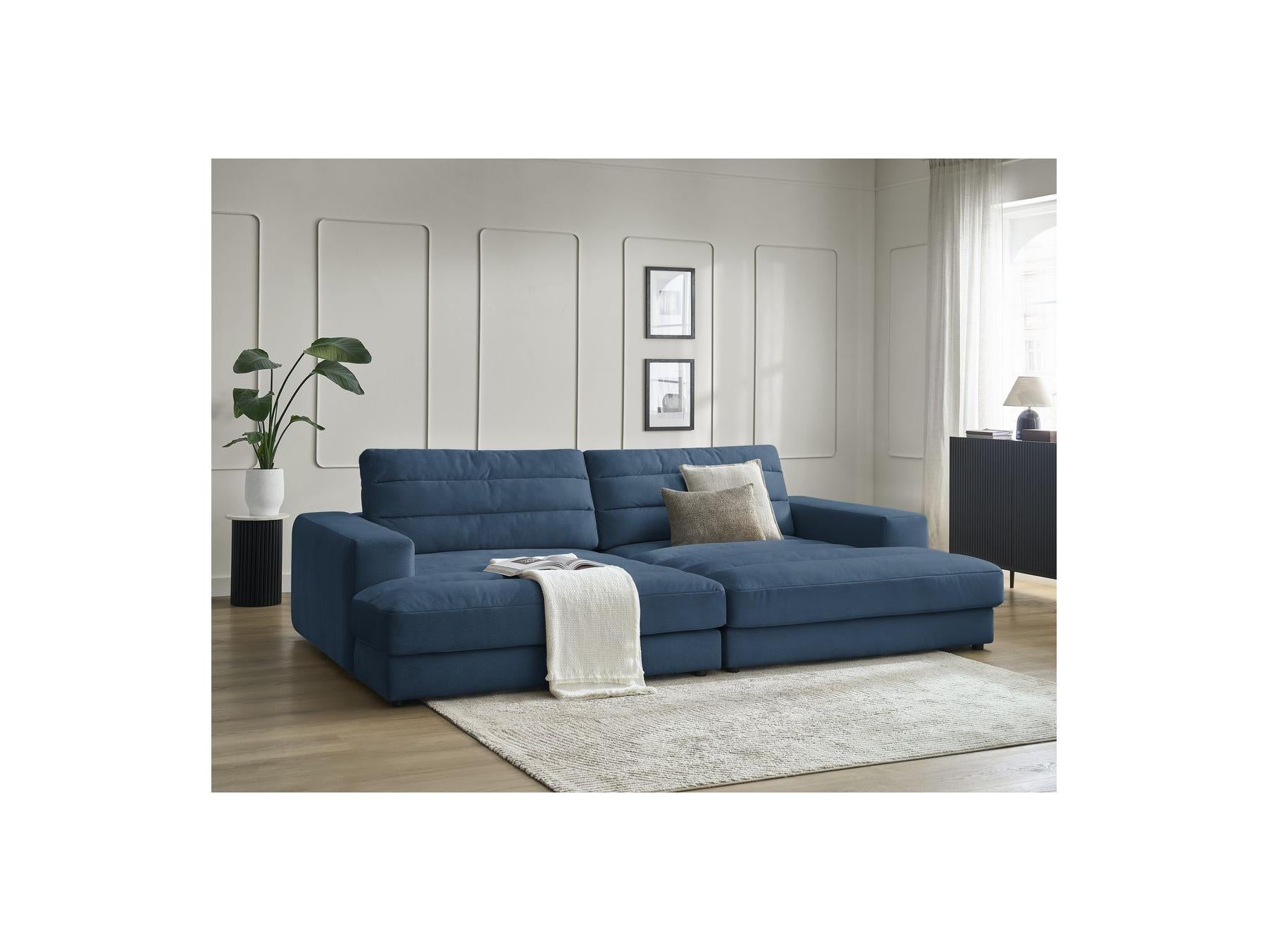 Sierra - Canapé Droit Fixe 4 Places Assise Profonde - Velours