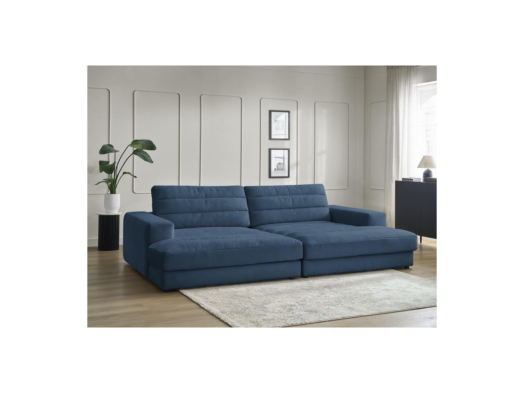 Sierra - Canapé Droit Fixe 4 Places Assise Profonde - Velours